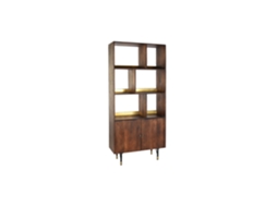 Estante de Madeira de Mangueira com Estrutura de Metal ALEXANDRA HOUSE LIVING (90x35x200cm)