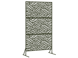 Conjunto 1 Protetor De Privacidade Vidaxl Verde-azeitona Aço (100 X 50 X 180 Cm)