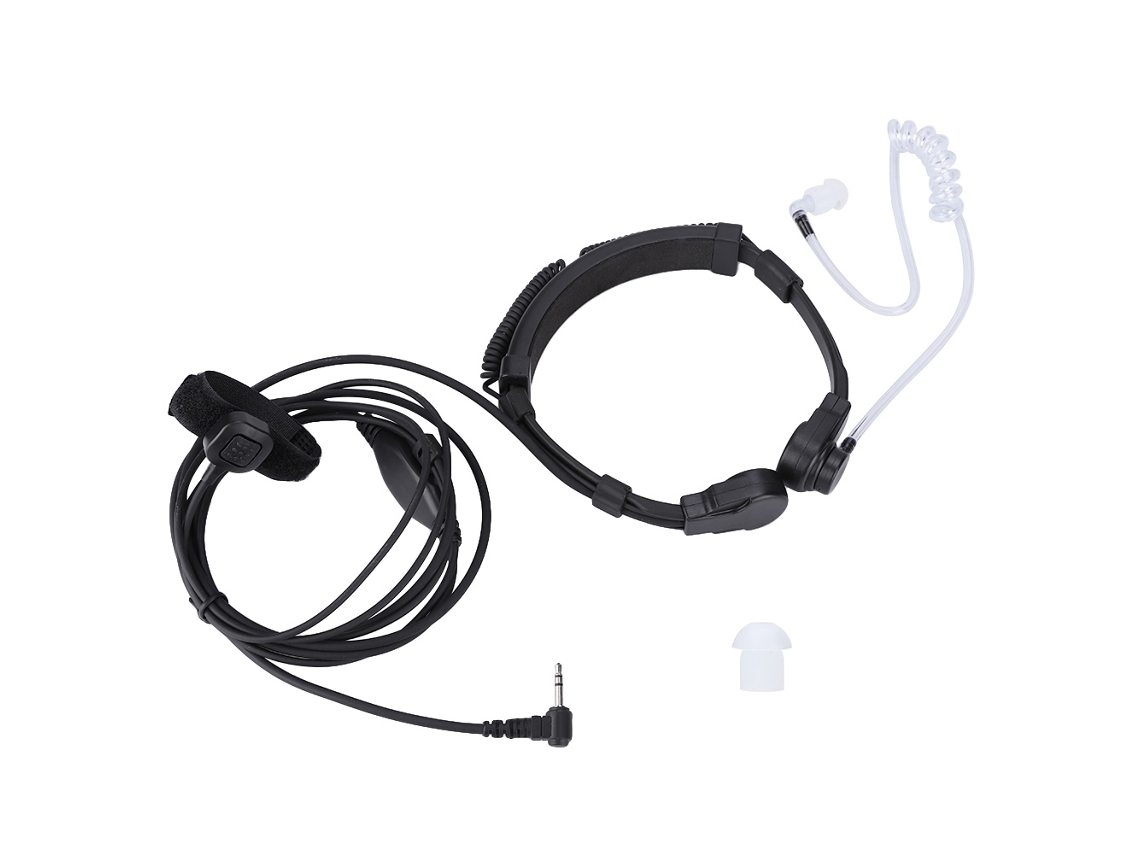 5428 Fone De Ouvido Walkie-talkie With Microfone E Controle Pescoço Retrátil-aquaforge