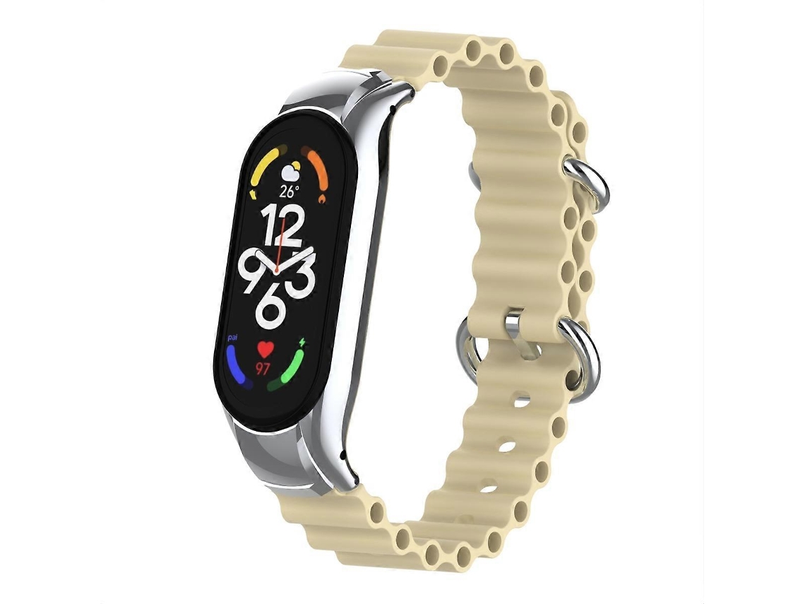 Pulseira De Silicone Respirável Para Xiaomi Mi Band 7, Estilo Náutico