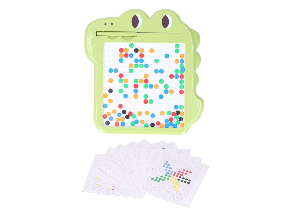 Mali quadro de Desenho Magnético com Pontos e Caneta Brinquedo Educativo para Crianças