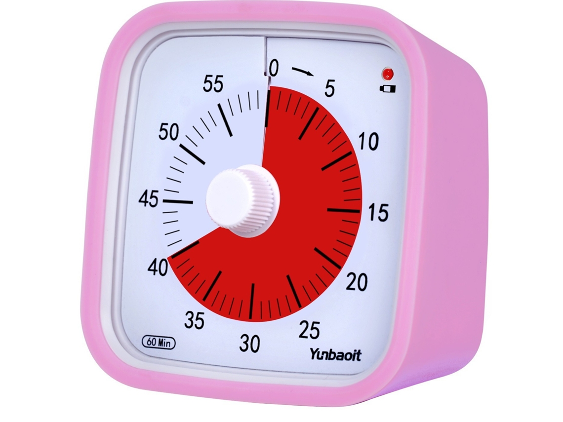 Cronômetro Visual de 60 Minutos Rosa BRILVIBERA