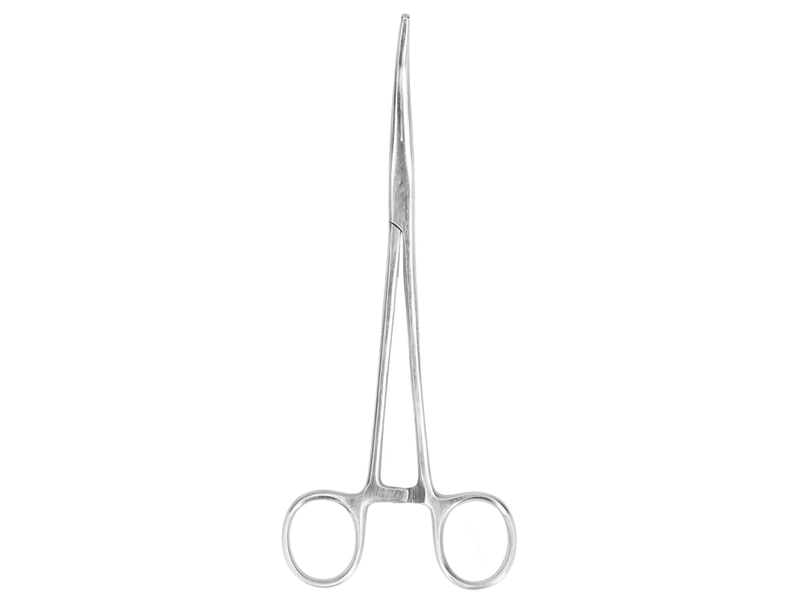 Pinças Hemostáticas de Aço Inoxidável com Ponta Curva S/MARCA