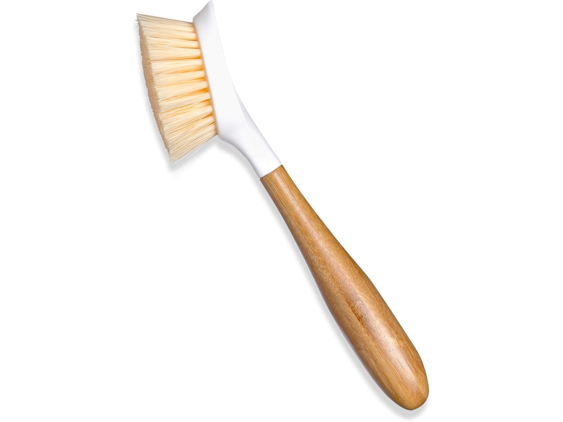 Escova De Louça Good Kitchen Com Cabo De Bambu, Escova Única, Branca Dxghc