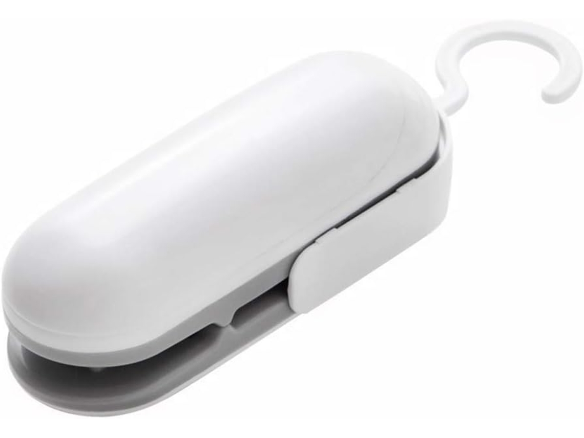 Mini Seladora Portátil De Sacos Plásticos Para Lanches (cinza) - 1 Unidade, Para Selagem E Conservação De Alimentos, 1 St