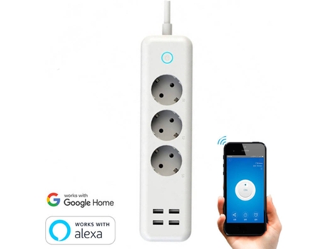 Extensão Wi-Fi SMARTFY (4 USB - 3 Tomadas)