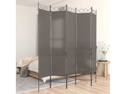 Vidaxl Divisória/biombo Com 5 Painéis 200x220 Cm Tecido Antracite