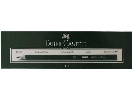 FABER-CASTELL Lápis de Grafite 1111, Mina B, Corpo Hexagonal Preto