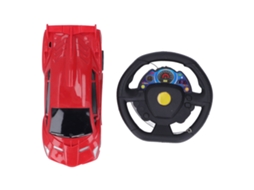 Ats carro de Controle Remoto com Volante Simulação Modelo Elétrico Brinquedo para Crianças Vermelho 1:22