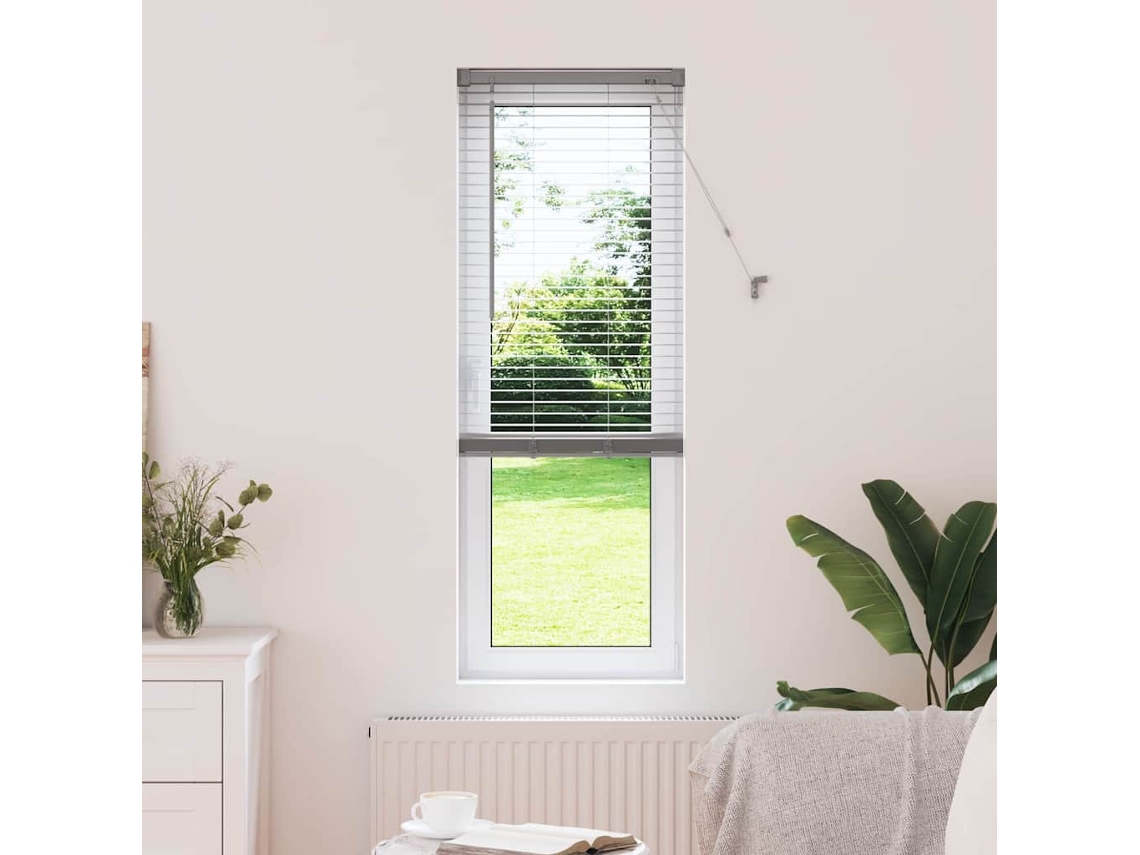 Vidaxl Persianas Venecianas Prateado 175 X 50 Cm Alumínio