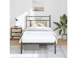 Vidaxl Estrutura Cama S/ Colchão Derivados de Madeira Carvalho Sonoma