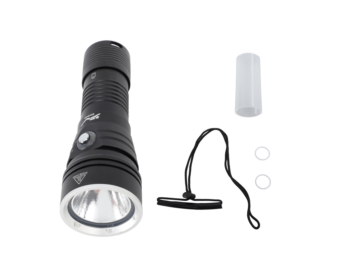 Lanterna Subaquática de Mergulho 3000lm Ipx8 Impermeável 100m Luz Led | S/MARCA