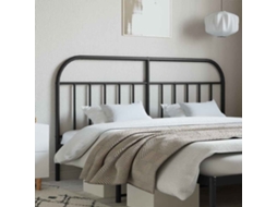 Vidaxl Cabeceira De Substituição 160 Cm Metal Preto