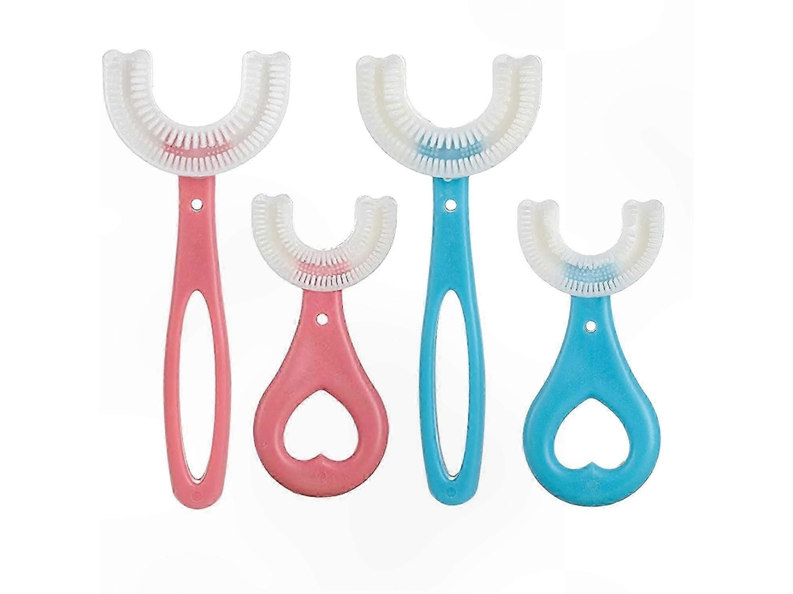 Kit Com 6 Escovas De Dente Infantis Em Formato De U, Para Treinamento E Limpeza Completa Da Boca, Para Crianças De 2 A 12 Anos.