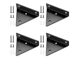 Suporte Triangular Para Prateleira, 4 Peças, Metal, Para Prateleira Flutuante, Para Parede