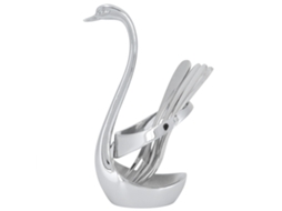 Conjunto 5 Garfos de Fruta Inox LAXISCREED Cisne