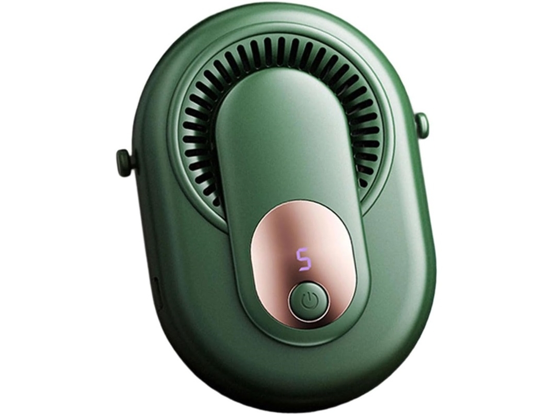 Ventilador Cintura 3500mah Abs Verde P/ Trabalho E Camping