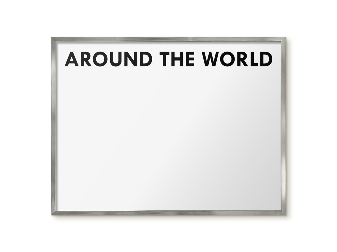 Magnetic Board Around The World For The Living Room Espelharte (80x60 Cm)