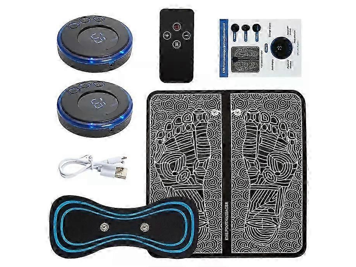 Tapete Massageador Elétrico Para Os Pés, Eletroestimulador, Muscular Ems, Relaxante Exercícios Físicos, Com Carrega