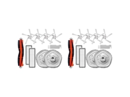 Conjunto De 2 Peças De Reposição Para O Aspirador De Pó Dreame Bot W10 W10pro: Escova Lateral Principal, Filtro Hepa E Pano De Limpeza._glo
