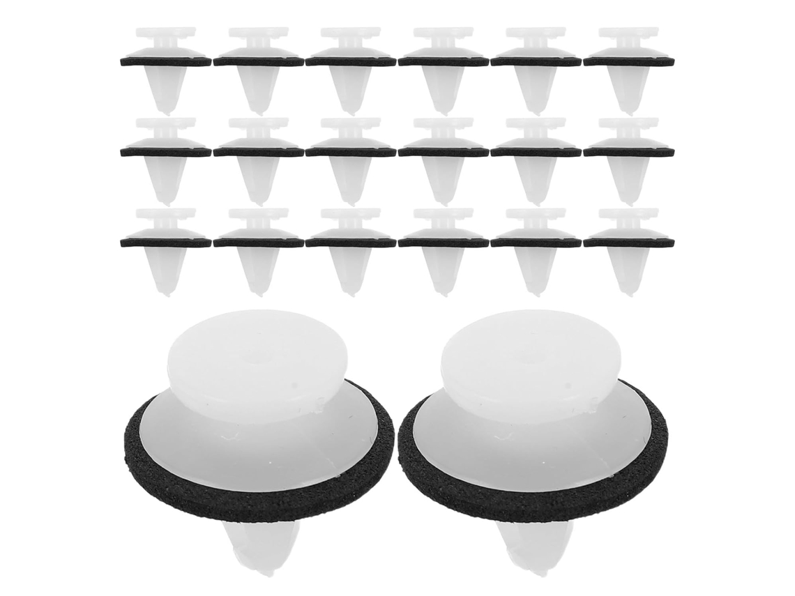 Conjunto de 100 clipes de plástico para acabamento interno de portas de automóveis.