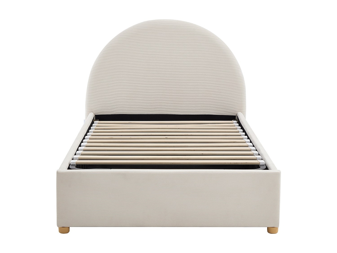 Cama Com Cofre Lirimo Vente-unique Bege 90 X 200 Cm - Sem Colchão - Com Estrado