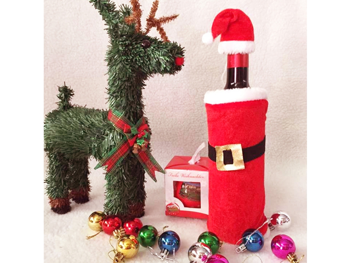 Capa De Garrafa De Vinho Decoração Natal Feriada