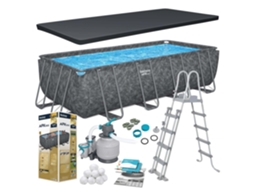 Piscina De Jardim Com Estrutura 549 X 274 X 132 Cm 11 Em 1 Bestway 561ka