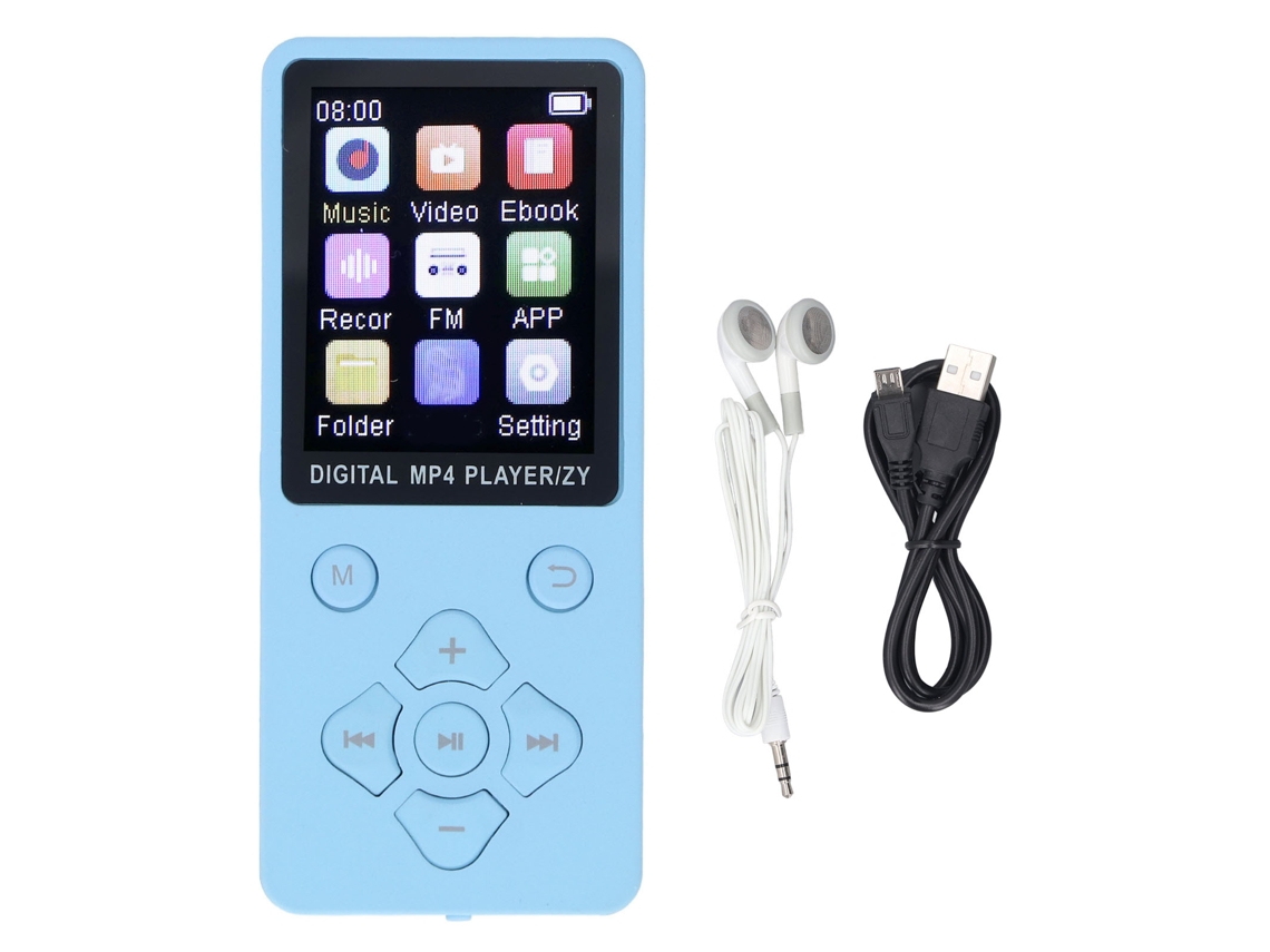 Player mp3/mp4 EOOCOO (tela colorida 1,8 polegadas, bluetooth 5.0)