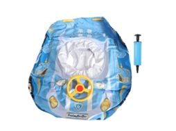 Flutuador Piscina Infantil Azul com Sombreamento e Buzina