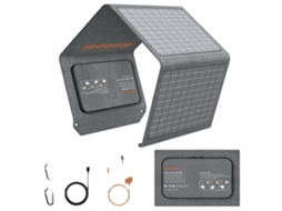 Carregador Solar, Resistente À Água, Design Portátil, Painel Solar De 40w