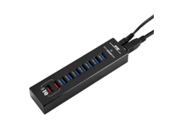 Hub Usb 3.0 (expansão De Alta Velocidade Com 7 Portas E Portas De Carregamento Iq Duplo)