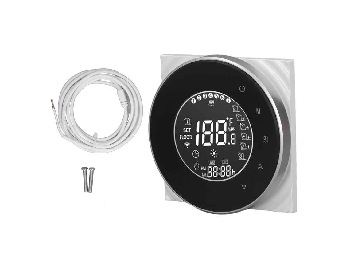 Termostato inteligente para aquecimento de piso Wi-Fi controle por voz tela touch LCD 95-240VAC
