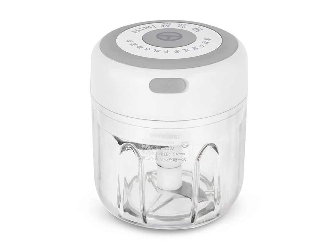 Mini Espremedor De Alho Elétrico Branco 250ml