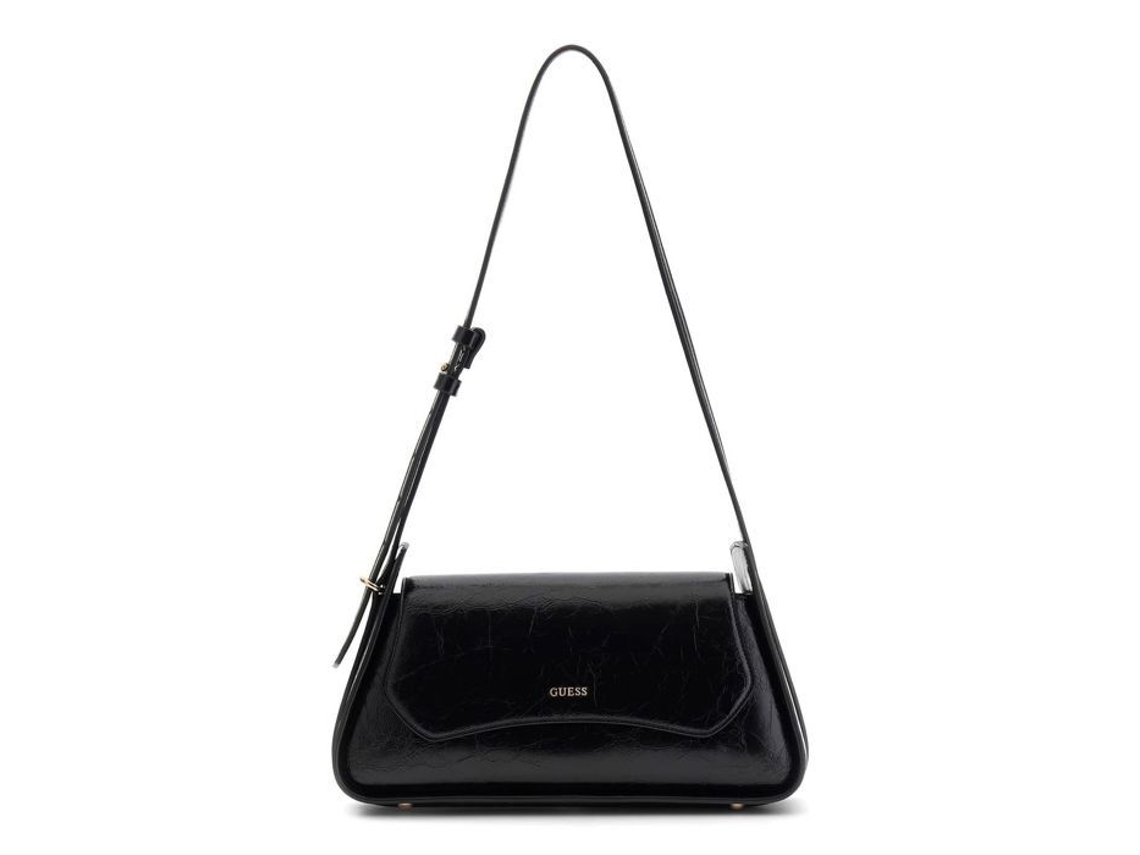 Guess Bolsa De Ombro Preta Para Mulher - Xena Flap Shoulder Bag 350809