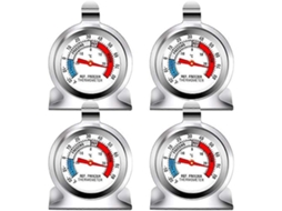 Ruisita 4 Pack Geladeira Termômetro Série Clássica Grande Dial de Temp Eratura com Gancho Suspensão GOKOCO