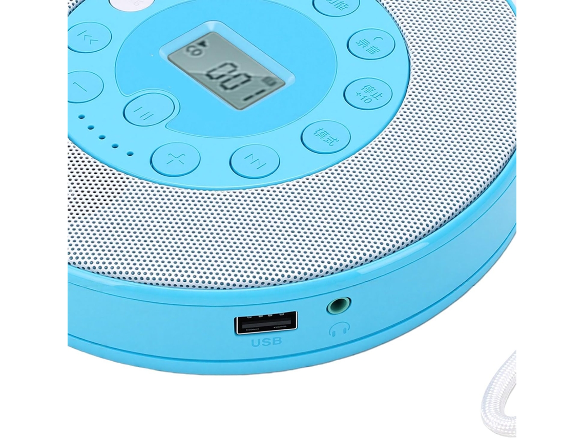 Leitor Cd Portátil Para Casa E Viagens Com Alto-falante Embutido, Bateria Recarregável De 2000 Mah E Função