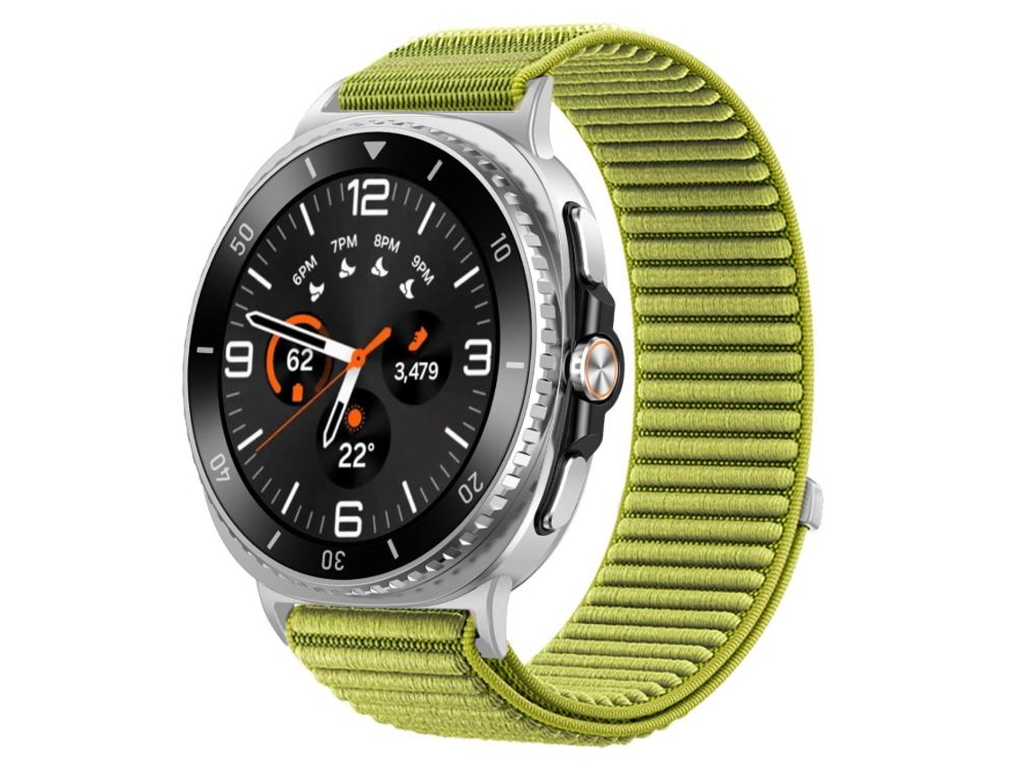 Bracelete para Samsung Galaxy Watch 8 / 8 Classic Nylon Trançado com Fecho de Velcro Laranja XIAOMOYU