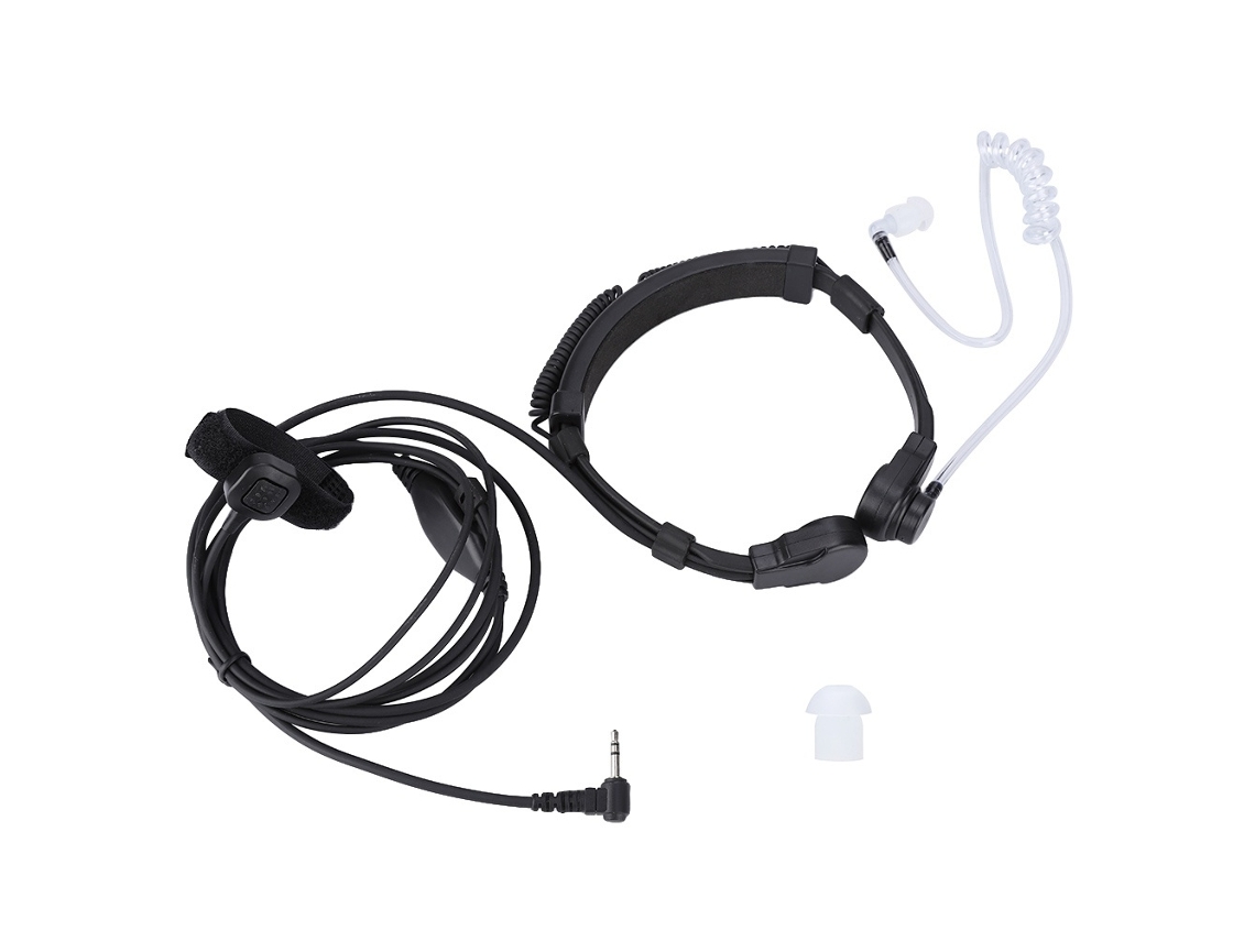 Lurelia Microfone Ptt Cabeça Retrátil Controle De Pescoço Walkie Talkie Auricular Microfone Headset Mic