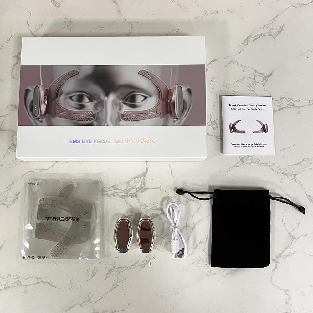 (branco) Mini Massageador Ocular Ems Para Remoção De Bolsas Sob Os Olhos, Sem Usar As Mãos