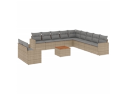 Garden Sofa Set, Garden Sofa Sets Vidaxl Bege Rattan / Vime (n/a)