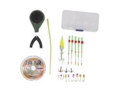 Kit De Vara De Pesca No Gelo Mini Com Pontas Vara Linha Anzóis Acessórios Pesca Inverno Verde Od