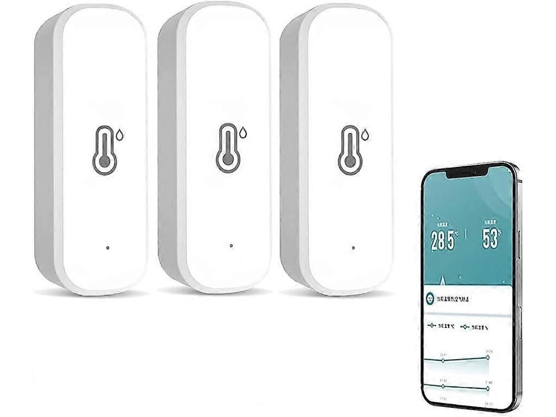 Sensor Inteligente De Temperatura E Umidade Tuya Com Wi-fi, Termômetro E Higrômetro Inteligente Com Alertas, Sem Necessidade De Hub, Compatível C