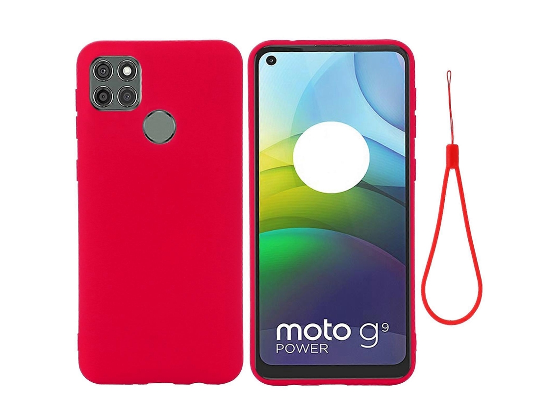 Capa De Silicone Líquido À Prova De Choque Com Cobertura Total Para Motorola Moto G9 Power Pure Color