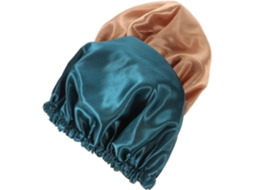 Conjunto De Touca Noturna Cetim Abaodam 2 Peças Para Mulheres, Ajustável E Respirável Para Banho Penteado