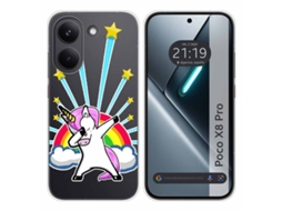 Capa Tumundosmartphone De Silicone Transparente Para Xiaomi Poco X8 Pro 5g Com Estampa De Unicórnio