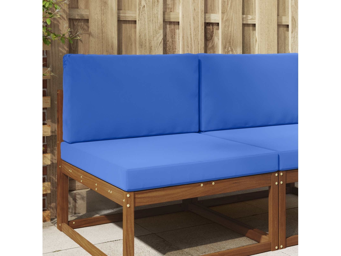 Vidaxl Almofada Para Sofá Externo 2 Pcs Azul Royal Poliéster