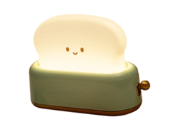 Luz noturna de máquina de pão, carregável, USB, ajustável, cute, para quarto infantil | S/MARCA