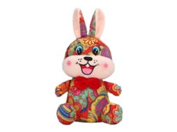 Ats juguete de Conejo de Peluche Suave Bonito Exquisito para Año Nuevo Muñeco de Peluche Decoración Hogar Niños Adultos 7.9in