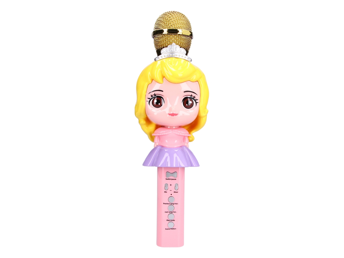 Ats micrófono Inalámbrico Bluetooth para Niñas Juguete Cartoon Bonito Regalo de Cumpleaños (rosa)